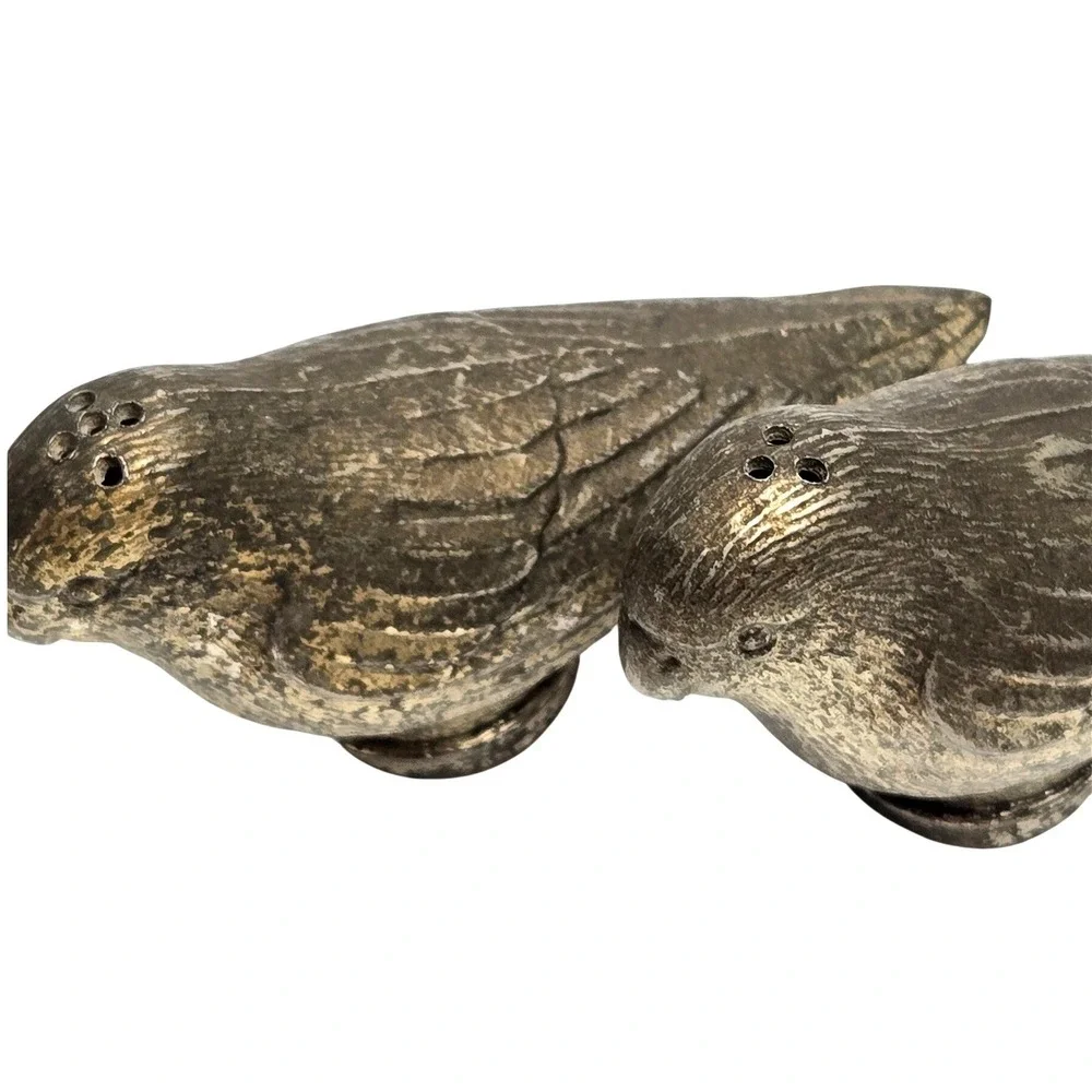 Vintage Bird Salt and Pepper Shakers Set Metallic Vintage Rustic‎ Farmhouse